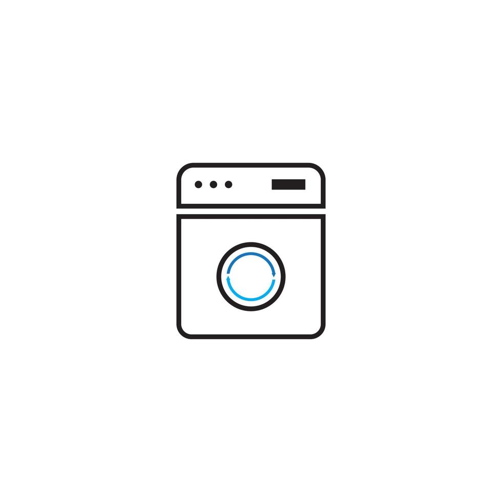 Waschmaschine-Logo-Vektor-Illustration-Design-Vorlage vektor
