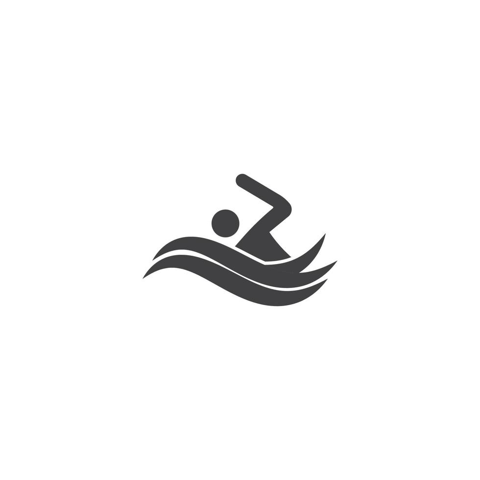 Schwimmen-Logo-Vektor-Illustration-Design-Vorlage. vektor