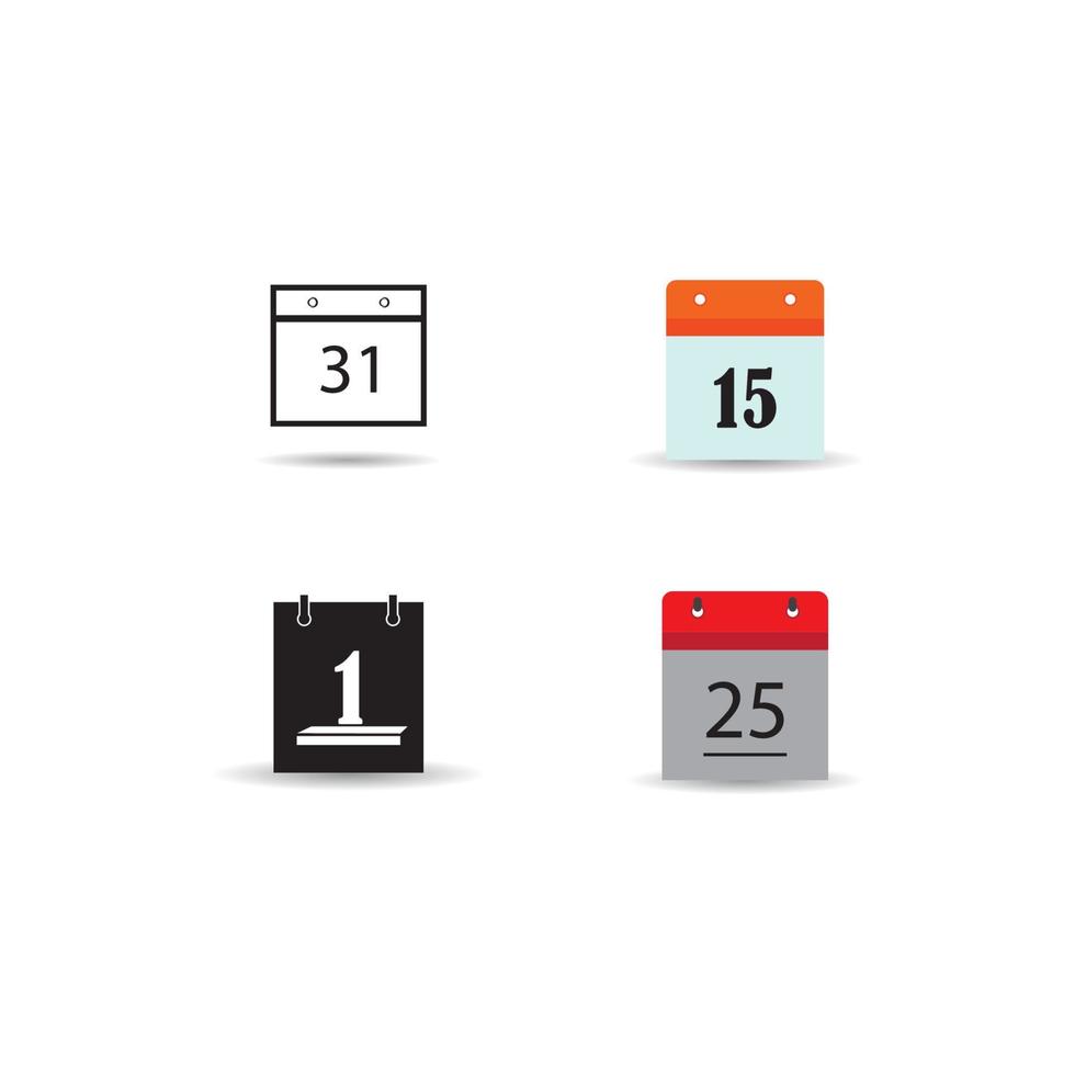 kalender ikon vektor illustration formgivningsmall.