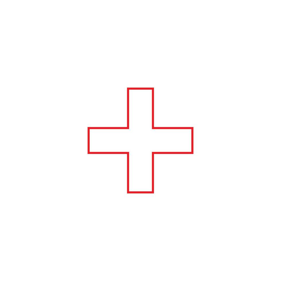 medicinsk kors logotyp vektor
