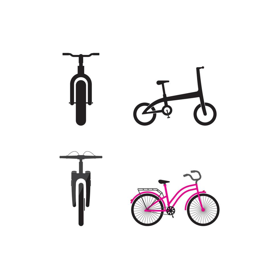 Fahrrad-Icon-Vektor-Illustration-Template-Design vektor