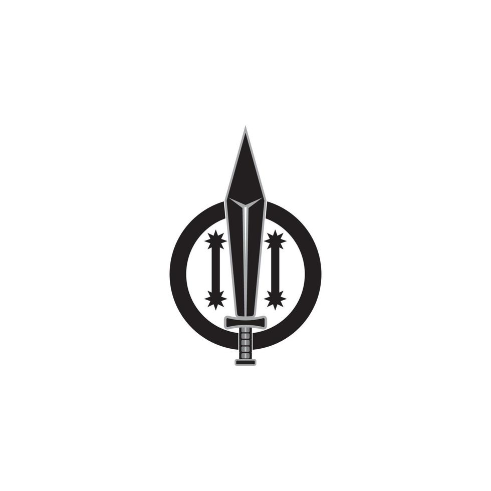 Schwert-Logo-Vektor vektor