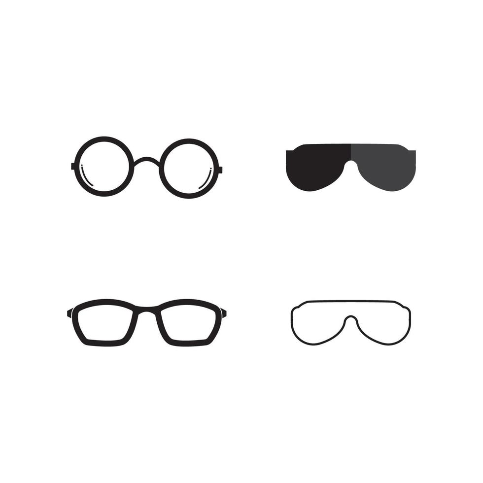 glasögon logotyp vektor illustration formgivningsmall.