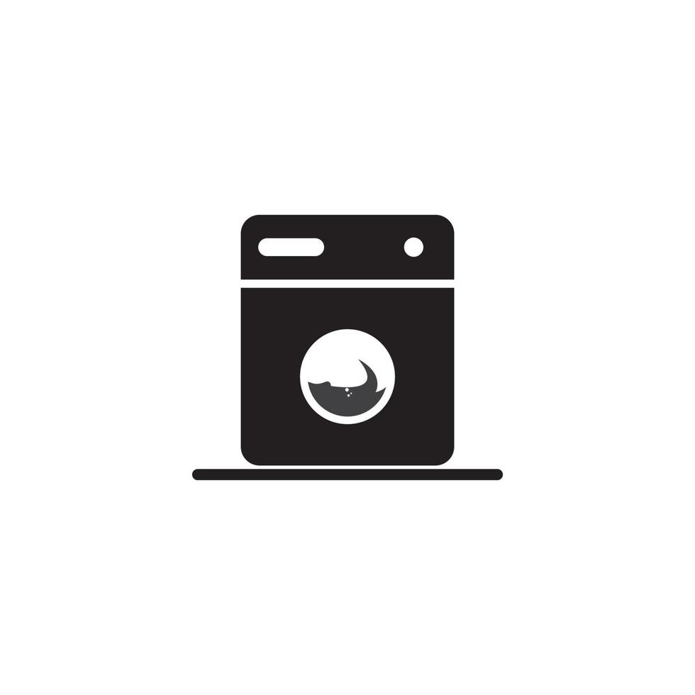 Waschmaschine-Logo-Vektor-Illustration-Design-Vorlage vektor