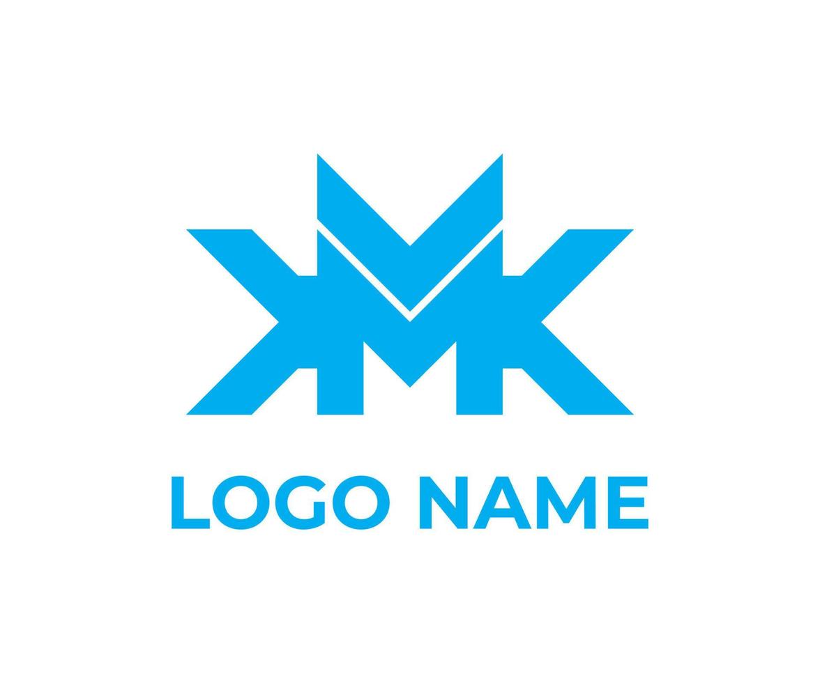 m bokstav logotyp abstrac emblem logotyp med svart färg vektor