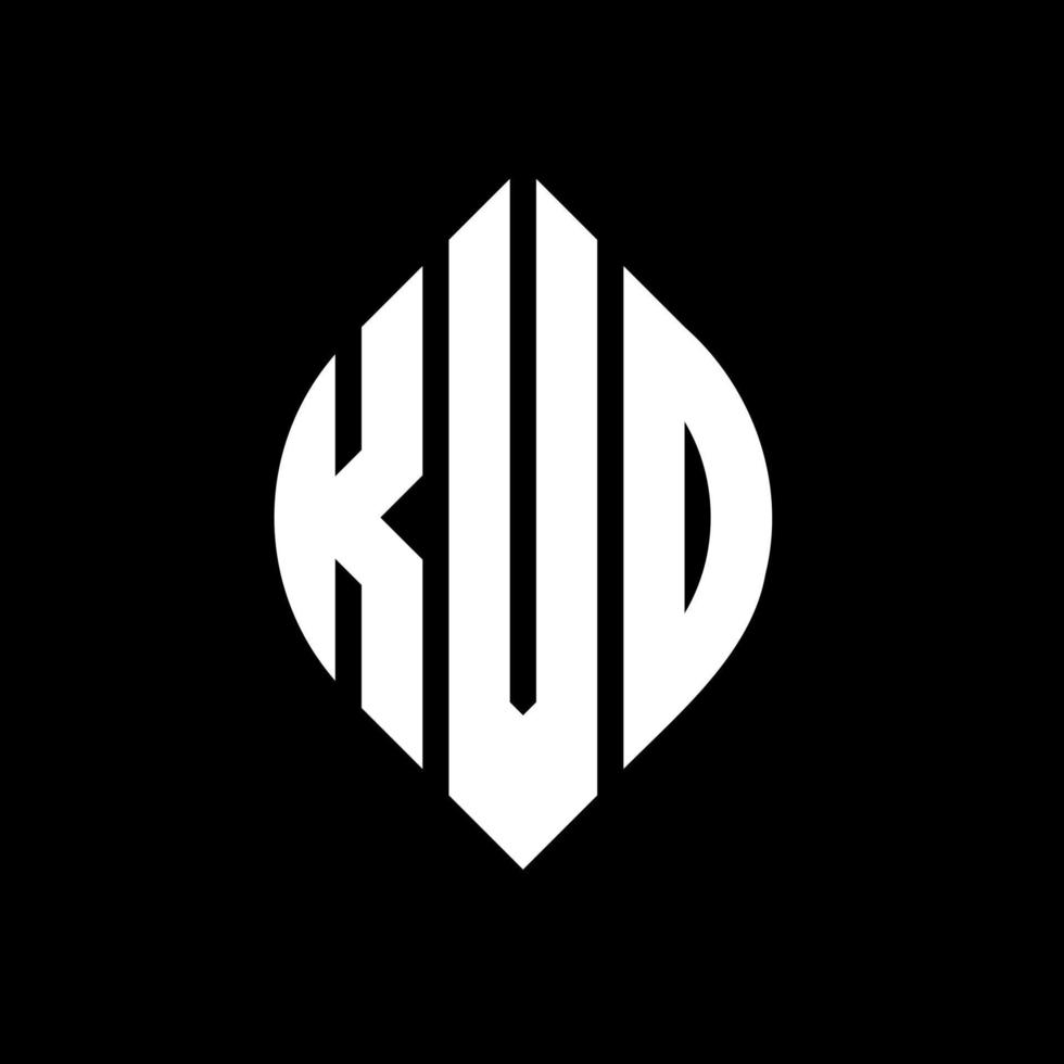 kvd-Kreisbuchstaben-Logo-Design mit Kreis- und Ellipsenform. Kvd-Ellipsenbuchstaben mit typografischem Stil. Die drei Initialen bilden ein Kreislogo. Kvd-Kreis-Emblem abstrakter Monogramm-Buchstaben-Markierungsvektor. vektor