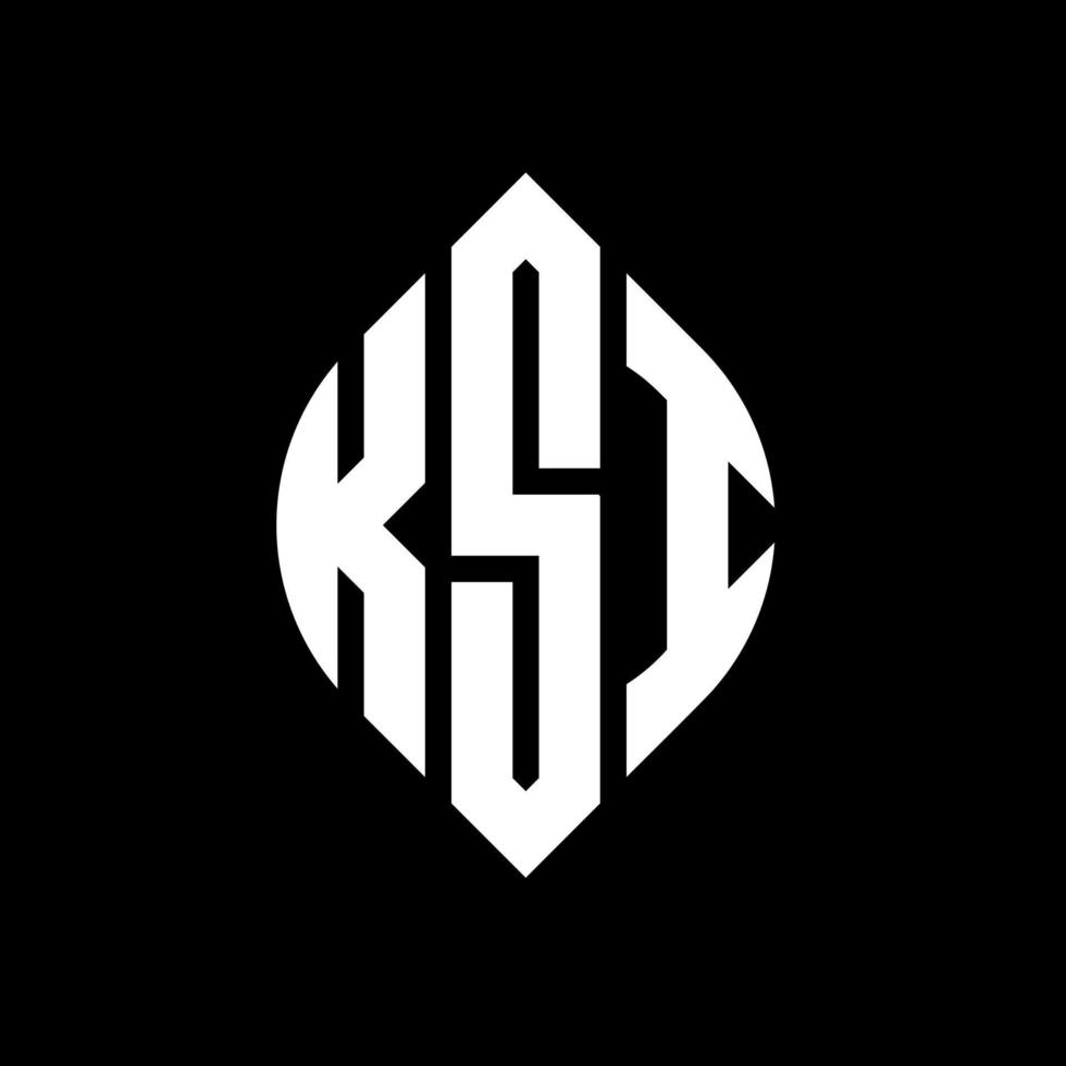 ksi cirkel bokstavslogotyp design med cirkel och ellipsform. ksi ellipsbokstäver med typografisk stil. de tre initialerna bildar en cirkellogotyp. ksi cirkel emblem abstrakt monogram bokstav märke vektor. vektor