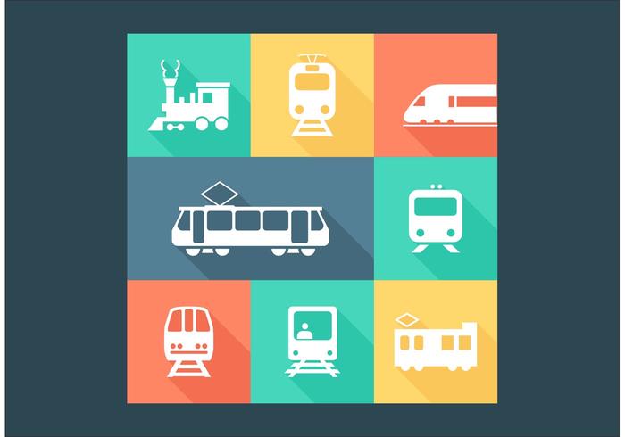Freie Bahn Transport Vektor Symbole