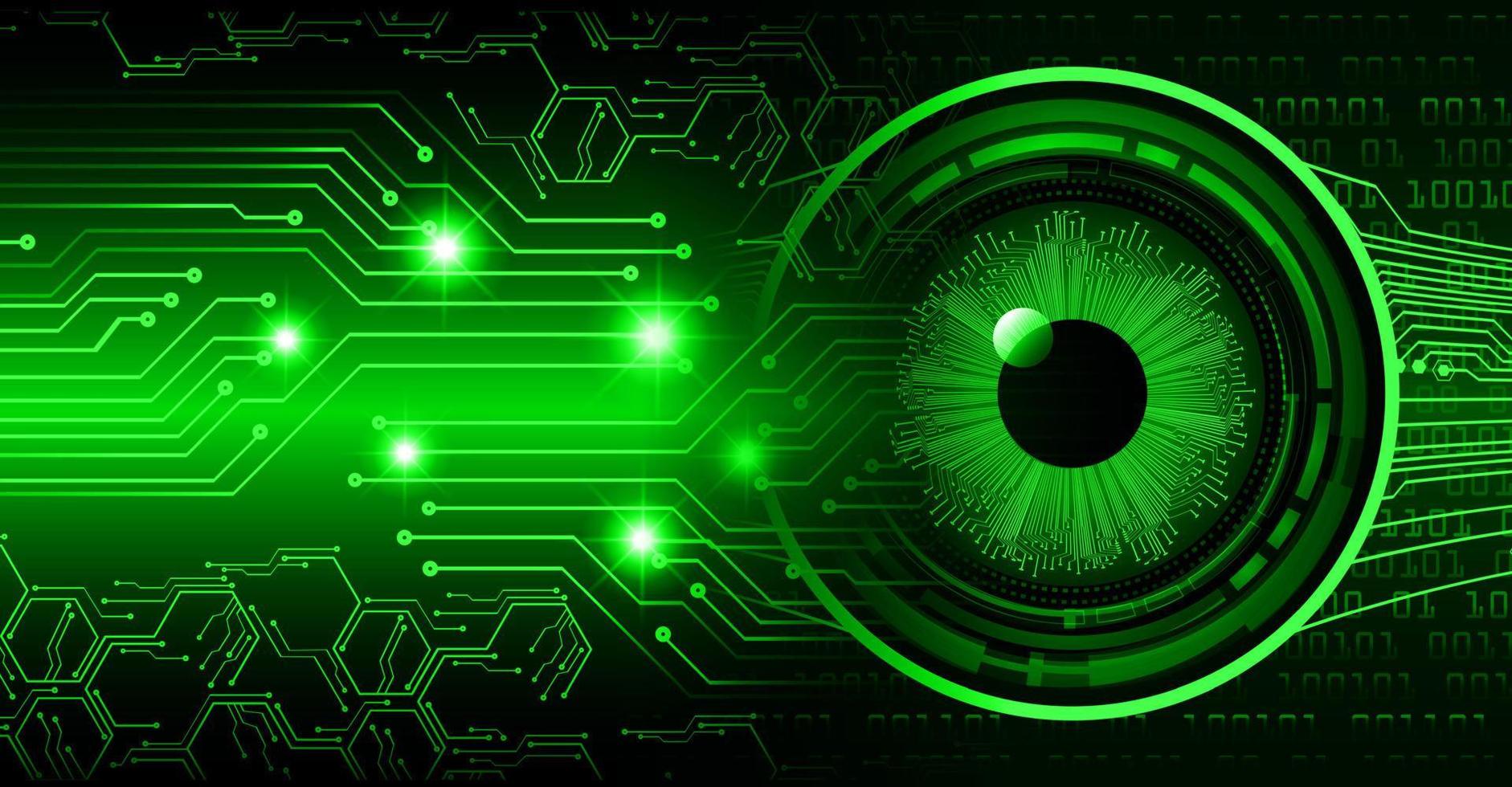 Hintergrund des zukünftigen Technologiekonzepts der Augen-Cyber-Schaltung vektor