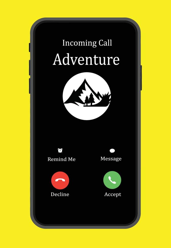 eingehendes Anruf-Abenteuer vektor