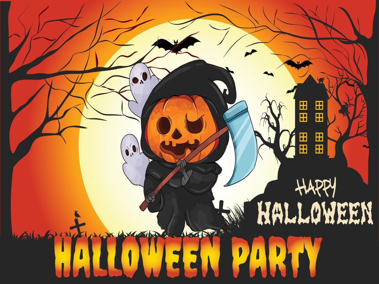 Halloween-Party-Plakat vektor