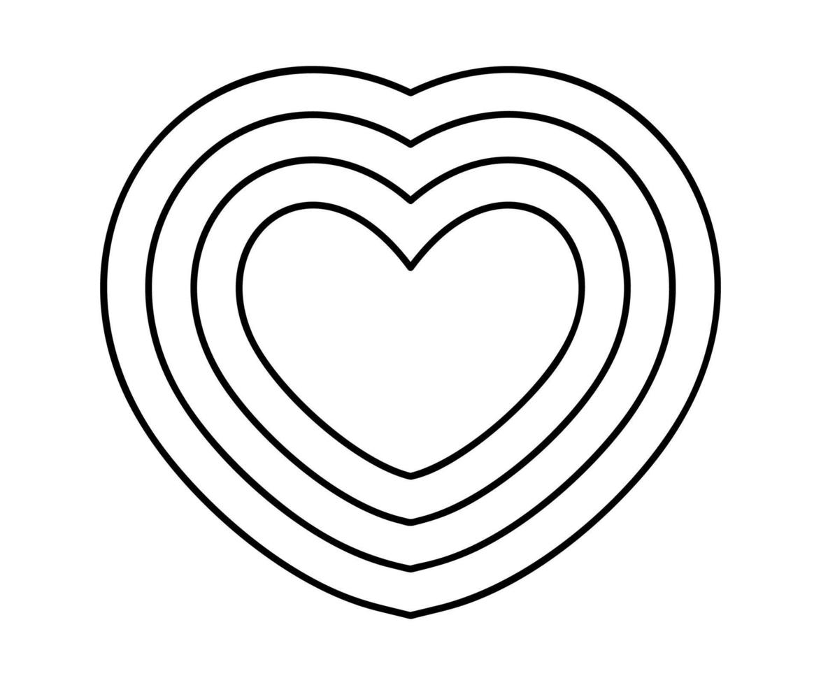 Herz im Herzsymbol-Vektorrahmen. perfektes Liebessymbol. Valentinstag-Zeichen, Emblem isoliert auf weißem Hintergrund für Grafik- und Webdesign, Logo vektor