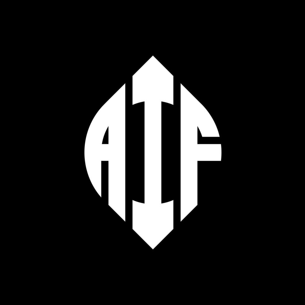 aif-Kreisbuchstaben-Logo-Design mit Kreis- und Ellipsenform. aif Ellipsenbuchstaben mit typografischem Stil. Die drei Initialen bilden ein Kreislogo. aif Kreisemblem abstrakter Monogramm-Buchstabenmarkierungsvektor. vektor