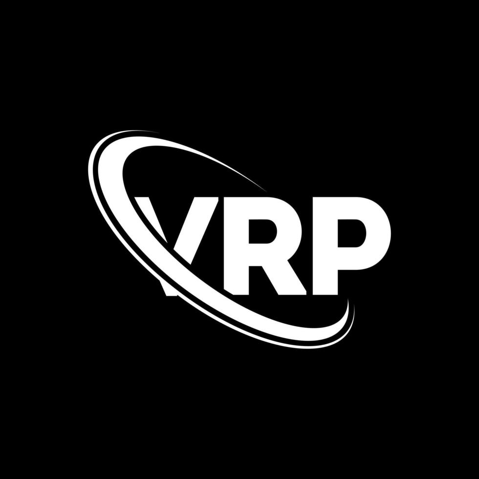 vrp logotyp. vrp brev. vrp brev logotyp design. initialer vrp logotyp länkad med cirkel och versaler monogram logotyp. vrp typografi för teknik, företag och fastighetsmärke. vektor