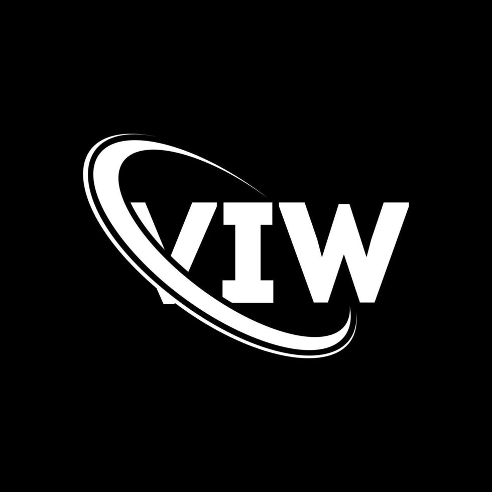 viw-Logo. Viw-Brief. Viw-Brief-Logo-Design. Initialen viw-Logo verbunden mit Kreis und Monogramm-Logo in Großbuchstaben. Viw-Typografie für Technologie-, Geschäfts- und Immobilienmarke. vektor