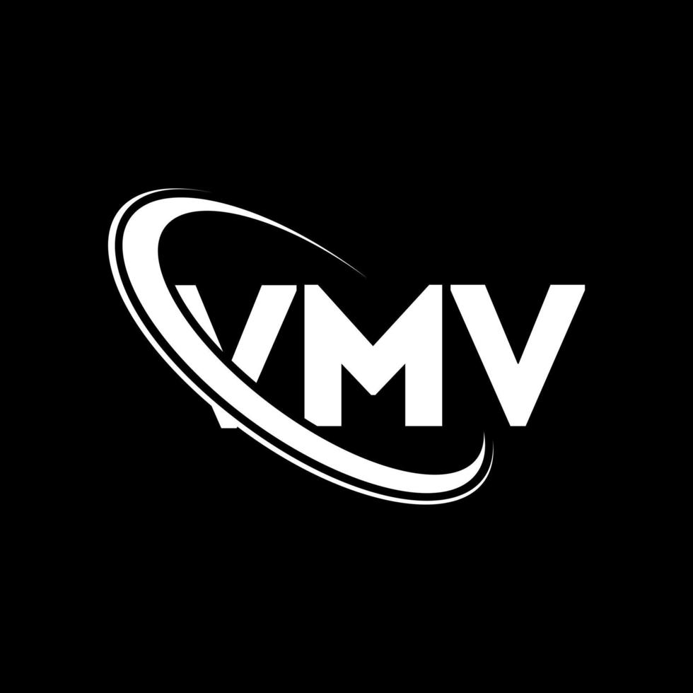 vmv-Logo. vm Brief. vmv-Brief-Logo-Design. vmv-Logo mit Initialen, verbunden mit Kreis und Monogramm-Logo in Großbuchstaben. vmv-typografie für technologie-, geschäfts- und immobilienmarke. vektor