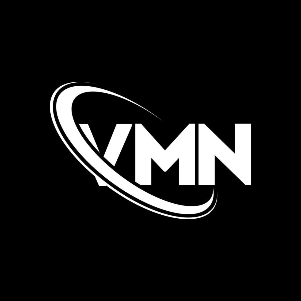 vmn-Logo. vmn-Brief. vmn-Brief-Logo-Design. vmn-Logo mit Initialen, verbunden mit Kreis und Monogramm-Logo in Großbuchstaben. vmn-typografie für technologie-, geschäfts- und immobilienmarke. vektor