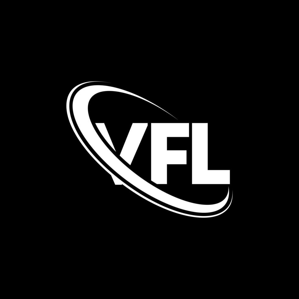 vfl logotyp. vfl brev. vfl bokstavslogotypdesign. initialer vfl logotyp länkad med cirkel och versaler monogram logotyp. vfl typografi för teknik, företag och fastighetsmärke. vektor