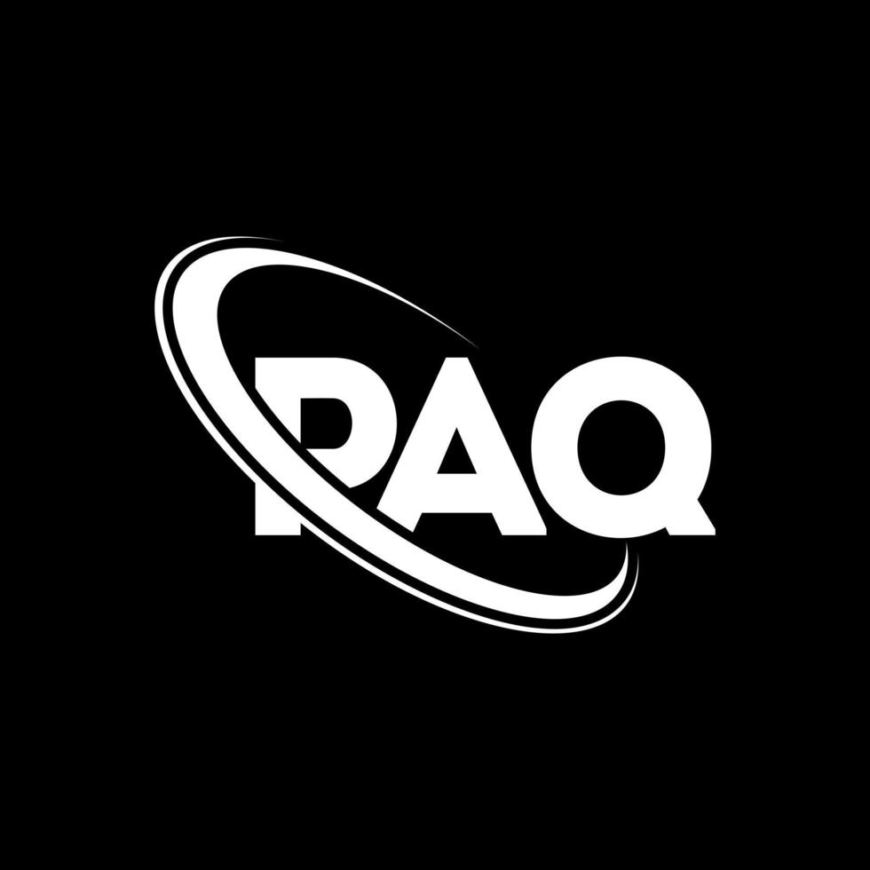 paq-Logo. paq-Brief. paq-Buchstaben-Logo-Design. Initialen Paq-Logo verbunden mit Kreis und Monogramm-Logo in Großbuchstaben. paq typografie für technologie-, geschäfts- und immobilienmarke. vektor