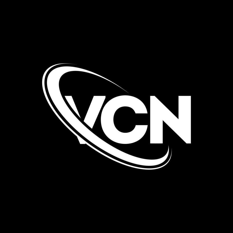 vcn logotyp. vcn brev. vcn brev logotyp design. initialer vcn logotyp länkad med cirkel och versaler monogram logotyp. vcn-typografi för teknik-, affärs- och fastighetsmärke. vektor