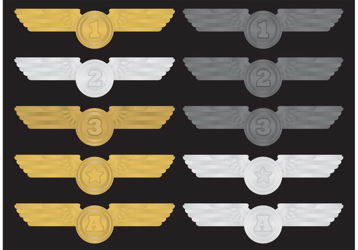 Wing Medal Vectors