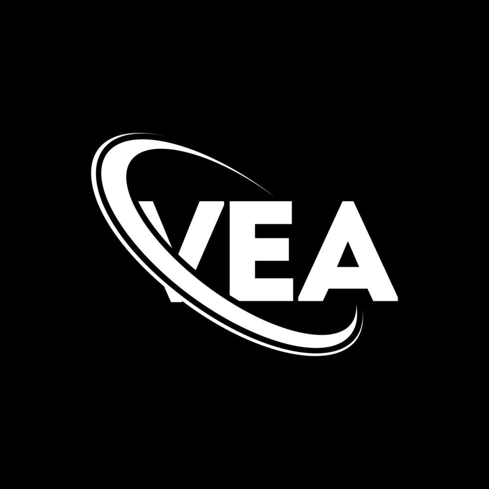 Vea-Logo. Vea-Brief. Vea-Buchstaben-Logo-Design. Initialen Vea-Logo verbunden mit Kreis und Monogramm-Logo in Großbuchstaben. vea Typografie für Technologie-, Geschäfts- und Immobilienmarke. vektor