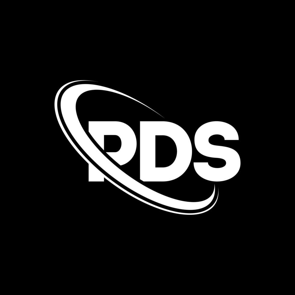 pds logotyp. pds brev. pds brev logotyp design. initialer pds logotyp länkad med cirkel och versaler monogram logotyp. pds typografi för teknik, företag och fastighetsmärke. vektor