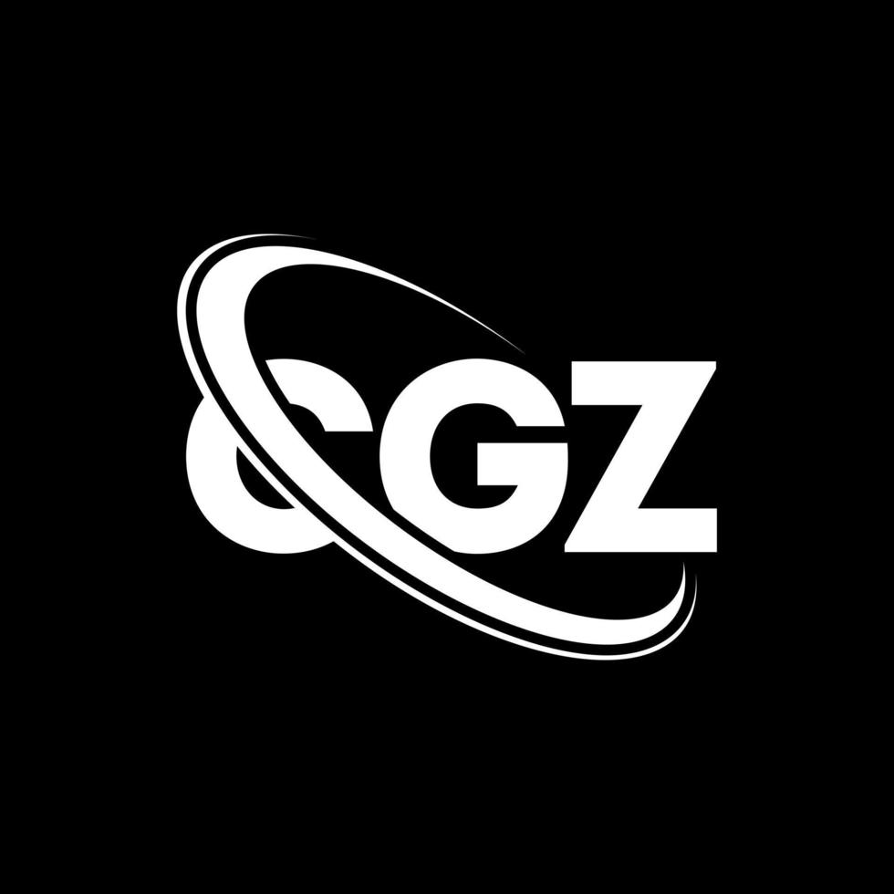 cgz-Logo. cgz-Brief. cgz-Brief-Logo-Design. cgz-Logo mit Initialen, verbunden mit Kreis und Monogramm-Logo in Großbuchstaben. cgz-typografie für technologie-, geschäfts- und immobilienmarke. vektor