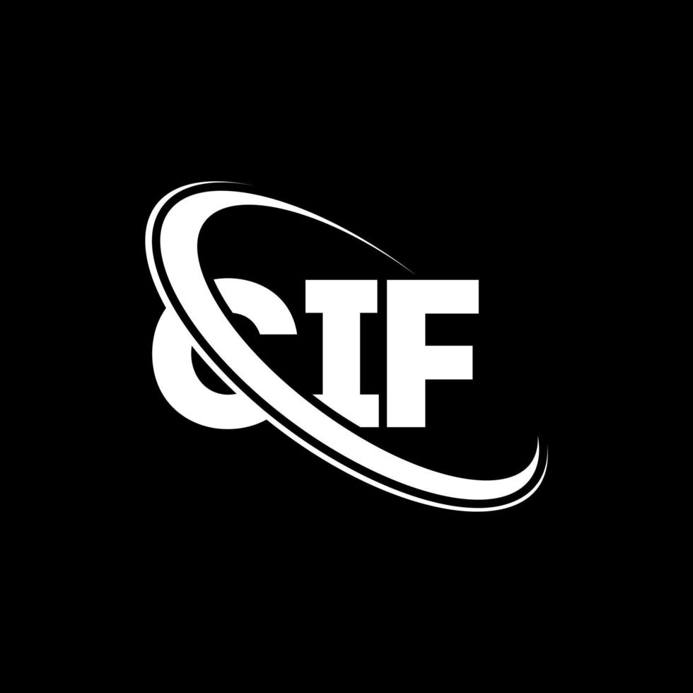 cif-logotyp. cif brev. cif-bokstavslogotypdesign. initialer cif logotyp länkad med cirkel och versaler monogram logotyp. cif-typografi för teknik, företag och fastighetsmärke. vektor