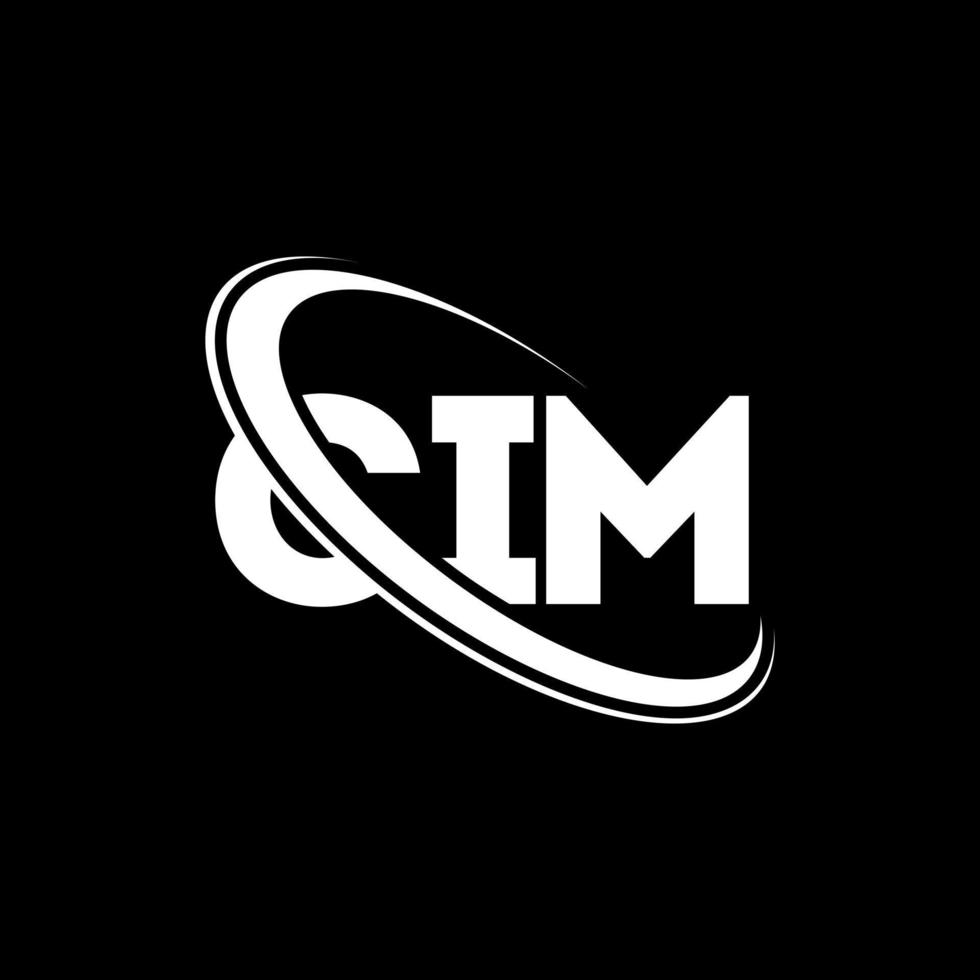 cim-Logo. cim-Brief. cim-Buchstaben-Logo-Design. Initialen CIM-Logo, verbunden mit Kreis und Monogramm-Logo in Großbuchstaben. cim Typografie für Technologie-, Geschäfts- und Immobilienmarke. vektor