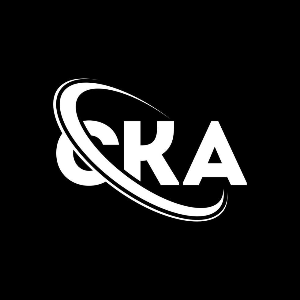 cka-Logo. cka brief. cka-Buchstaben-Logo-Design. Initialen cka-Logo verbunden mit Kreis und Monogramm-Logo in Großbuchstaben. cka-typografie für technologie-, geschäfts- und immobilienmarke. vektor