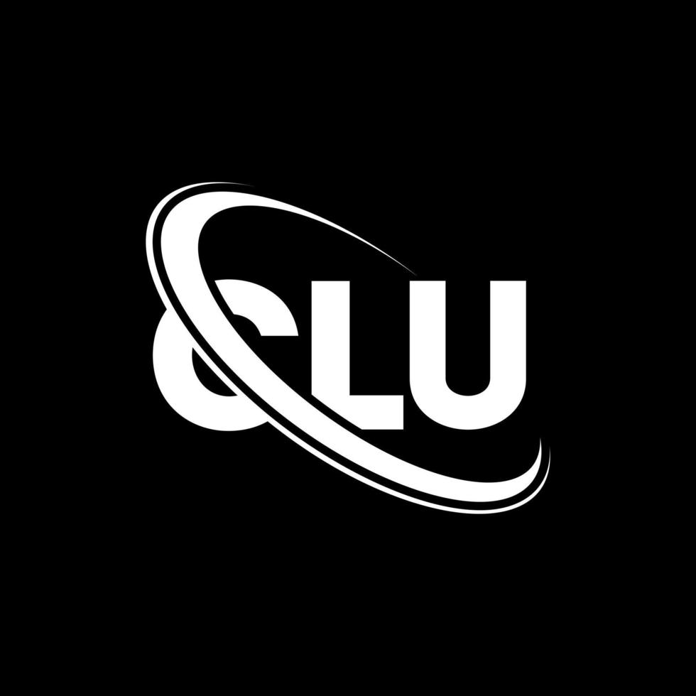 clu logotyp. clu bokstav. clu bokstavslogotypdesign. initialer clu logotyp länkad med cirkel och versaler monogram logotyp. clu typografi för teknik, företag och fastighetsmärke. vektor