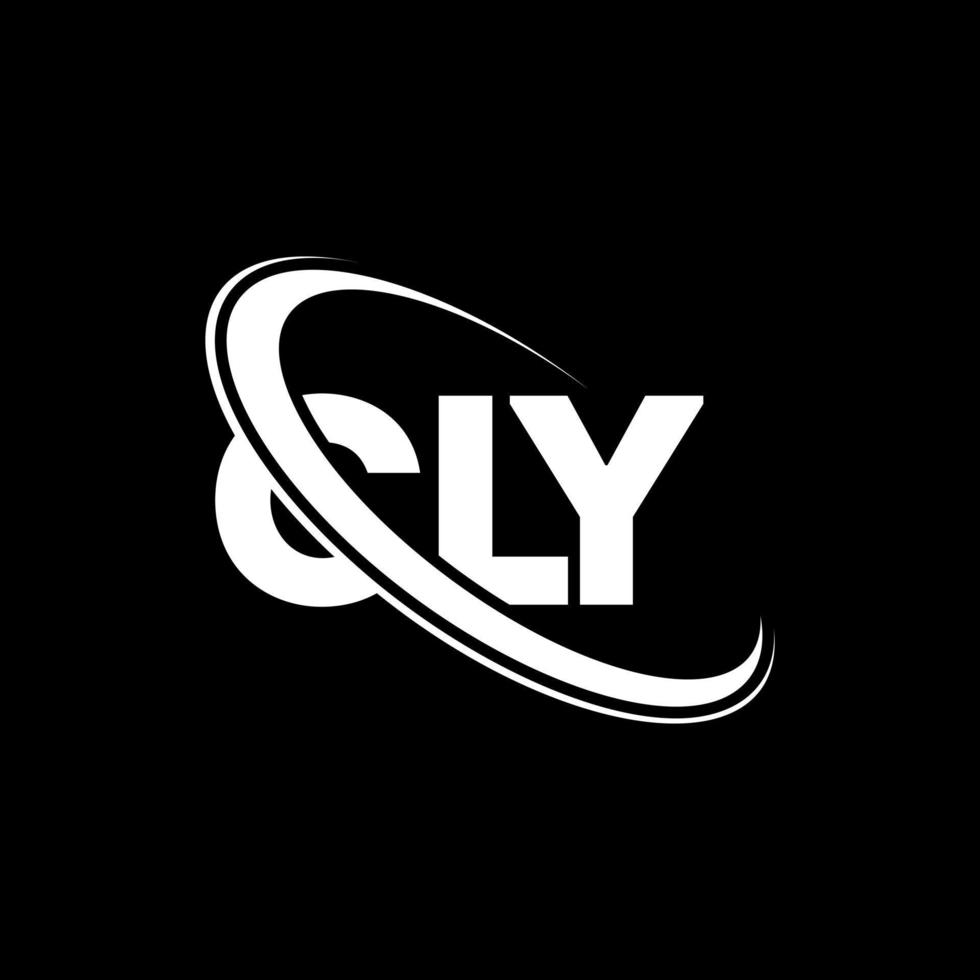 Cly-Logo. Brief. Cly-Brief-Logo-Design. Initialen-Cly-Logo, verbunden mit Kreis und Monogramm-Logo in Großbuchstaben. typografie für technologie, business und immobilienmarke. vektor