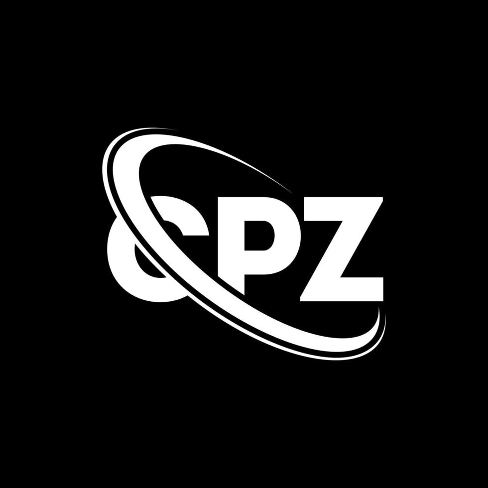 cpz logotyp. cpz brev. cpz bokstavslogotypdesign. initialer cpz logotyp länkad med cirkel och versaler monogram logotyp. cpz-typografi för teknik-, affärs- och fastighetsmärke. vektor