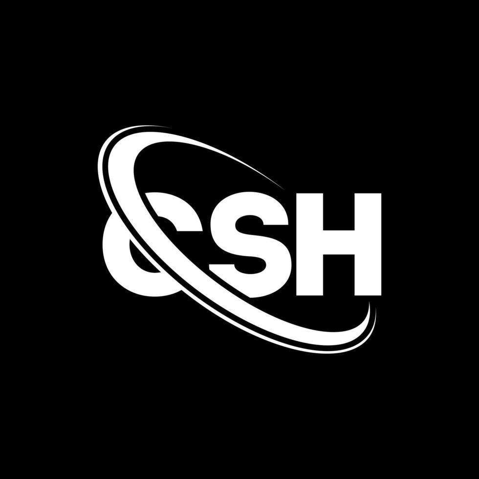 csh logotyp. csh brev. csh letter logotyp design. initialer csh logotyp länkad med cirkel och versaler monogram logotyp. csh typografi för teknik, företag och fastighetsmärke. vektor