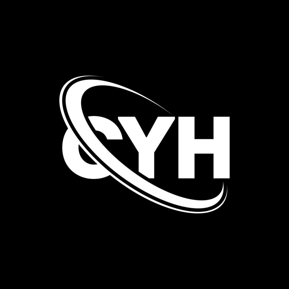 cyh logotyp. cyh bokstav. cyh bokstavs logotyp design. initialer cyh logotyp länkad med cirkel och versaler monogram logotyp. cyh typografi för teknik, affärs- och fastighetsmärke. vektor