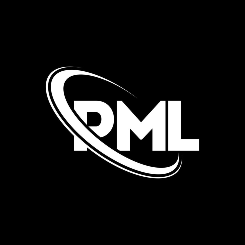 pml logotyp. pml brev. pml brev logotyp design. initialer pml logotyp länkad med cirkel och versaler monogram logotyp. pml typografi för teknik, företag och fastighetsmärke. vektor