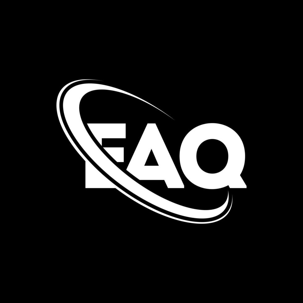 eaq logotyp. eaq bokstav. eaq bokstavslogotypdesign. initialer eaq logotyp länkad med cirkel och versaler monogram logotyp. eaq typografi för teknik, företag och fastighetsmärke. vektor
