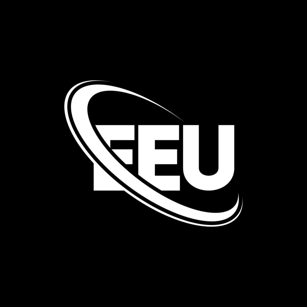 eeu-Logo. eu-Brief. eeu-Brief-Logo-Design. Initialen eeu-Logo verbunden mit Kreis und Monogramm-Logo in Großbuchstaben. eeu-typografie für technologie-, geschäfts- und immobilienmarke. vektor