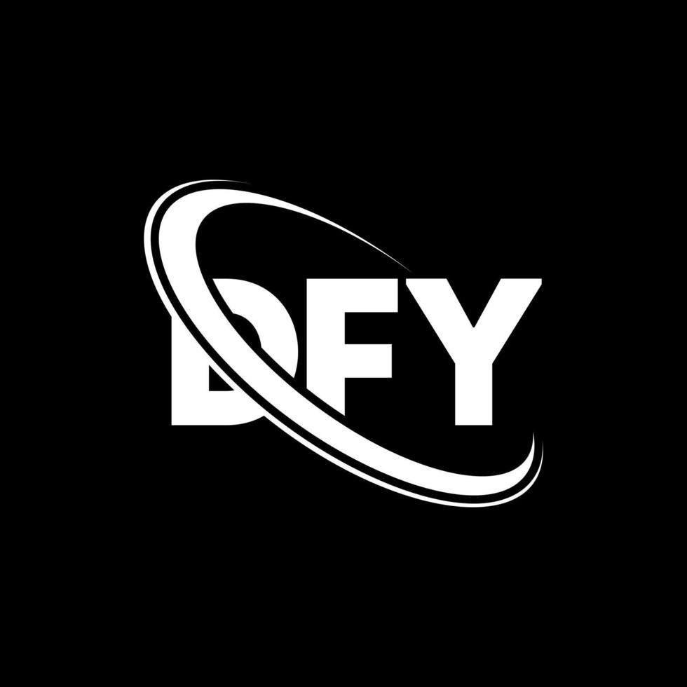 dfy-Logo. dfy-Brief. dfy-Brief-Logo-Design. Initialen dfy-Logo verbunden mit Kreis und Monogramm-Logo in Großbuchstaben. dfy-Typografie für Technologie-, Geschäfts- und Immobilienmarken. vektor
