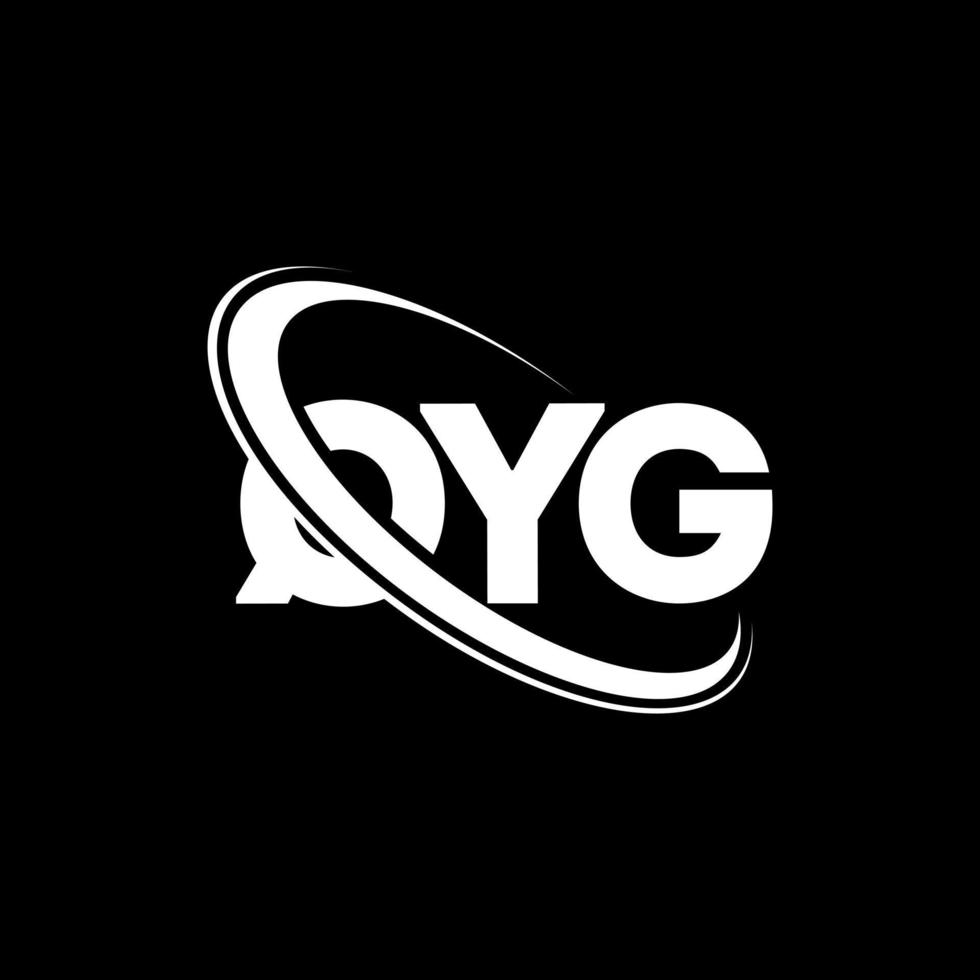 qyg logotyp. qyg bokstav. qyg bokstavslogotypdesign. initialer qyg logotyp länkad med cirkel och versaler monogram logotyp. qyg typografi för teknik, företag och fastighetsmärke. vektor