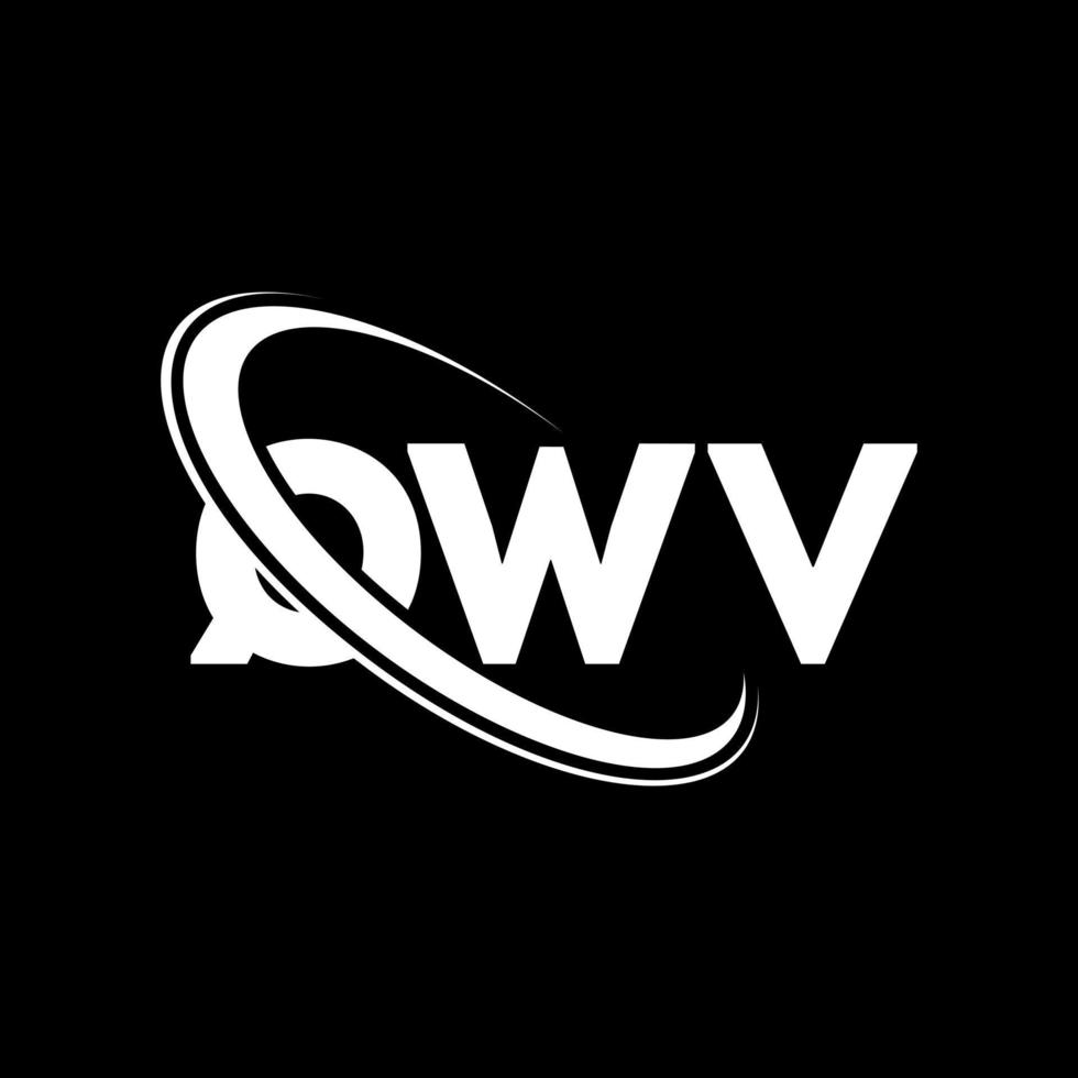 qwv logotyp. qwv bokstav. qwv bokstavslogotypdesign. initialer qwv logotyp länkad med cirkel och versaler monogram logotyp. qwv typografi för teknik, företag och fastighetsmärke. vektor