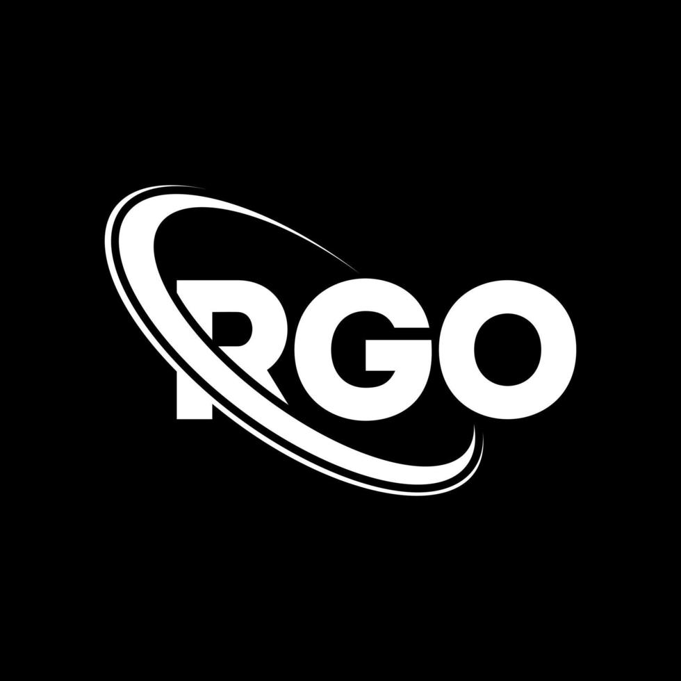 rgo-Logo. rgo-Brief. rgo-Buchstaben-Logo-Design. Initialen rgo-Logo verbunden mit Kreis und Monogramm-Logo in Großbuchstaben. rgo-typografie für technologie-, geschäfts- und immobilienmarke. vektor