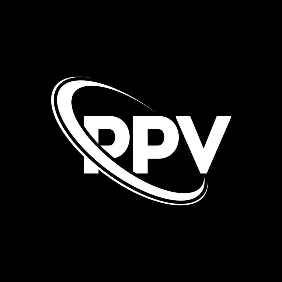 ppv logotyp. ppv brev. ppv brev logotyp design. initialer ppv logotyp länkad med cirkel och versaler monogram logotyp. ppv-typografi för teknik, företag och fastighetsmärke. vektor