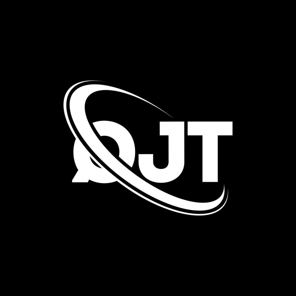 qjt logotyp. qjt bokstav. qjt bokstavslogotypdesign. initialer qjt logotyp länkad med cirkel och versaler monogram logotyp. qjt typografi för teknik, företag och fastighetsmärke. vektor