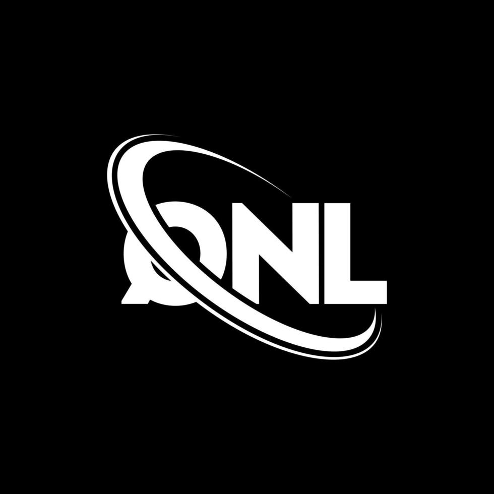 qnl-Logo. qnl-Brief. qnl-Buchstaben-Logo-Design. Initialen qnl-Logo verbunden mit Kreis und Monogramm-Logo in Großbuchstaben. qnl-typografie für technologie-, geschäfts- und immobilienmarke. vektor