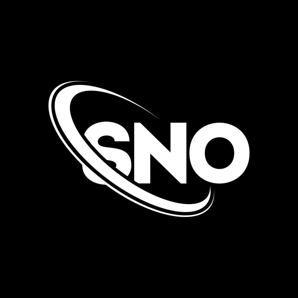 sno logotyp. sno brev. sno brev logotyp design. initialer sno logotyp länkad med cirkel och versaler monogram logotyp. sno typografi för teknik, företag och fastighetsmärke. vektor