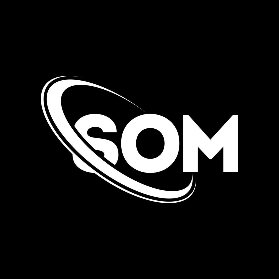 Som-Logo. ein Brief. Logo-Design mit Buchstaben. Initialen som Logo verbunden mit Kreis und Monogramm-Logo in Großbuchstaben. som typografie für technologie-, geschäfts- und immobilienmarke. vektor