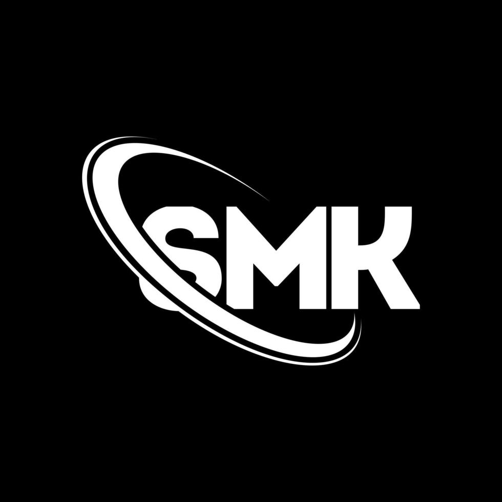 smk-Logo. smk-Brief. smk-Brief-Logo-Design. Initialen smk-Logo verbunden mit Kreis und Monogramm-Logo in Großbuchstaben. smk-typografie für technologie-, geschäfts- und immobilienmarke. vektor