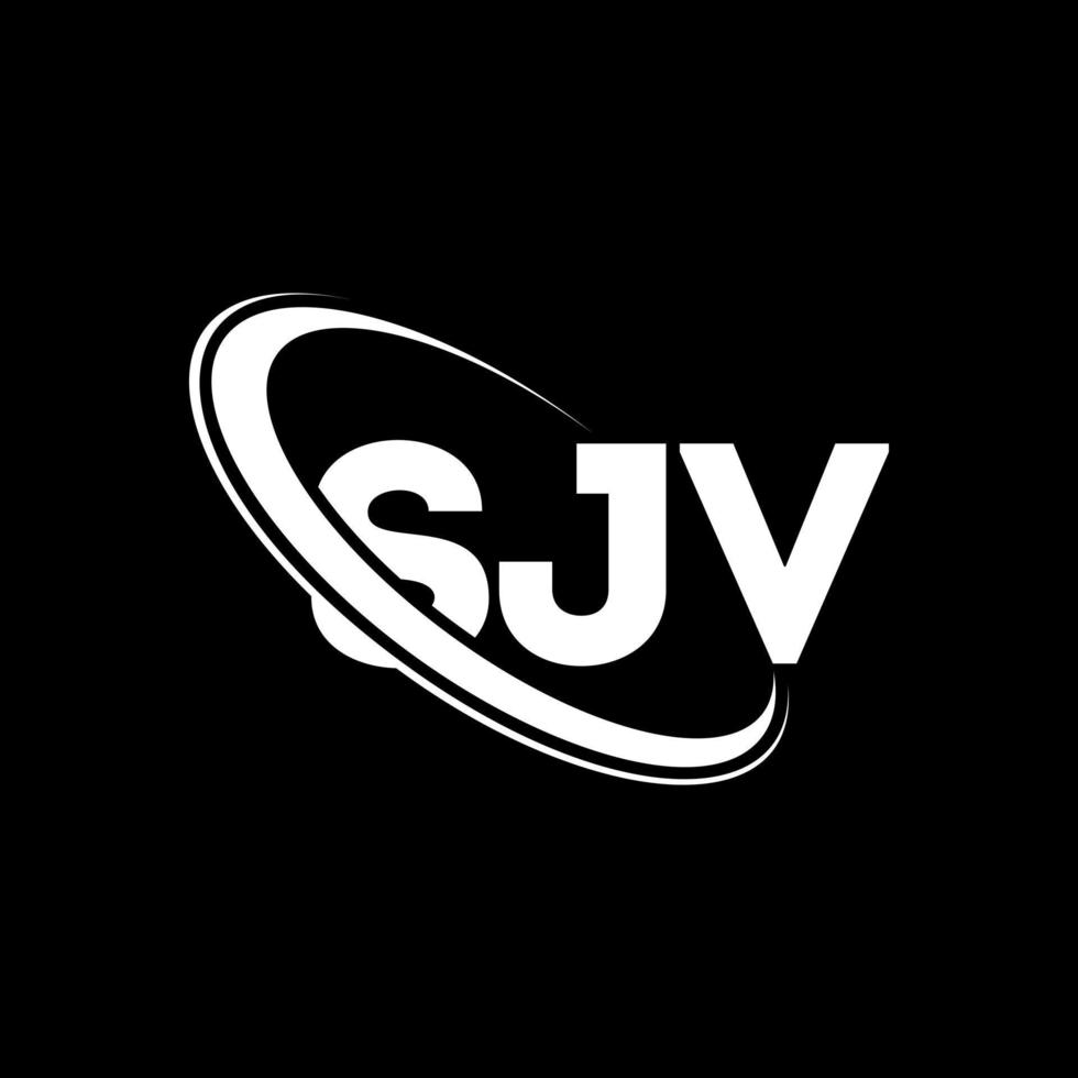 sjv logotyp. sjv brev. sjv bokstavslogotyp design. initialer sjv logotyp länkad med cirkel och versaler monogram logotyp. sjv typografi för teknik, företag och fastighetsmärke. vektor